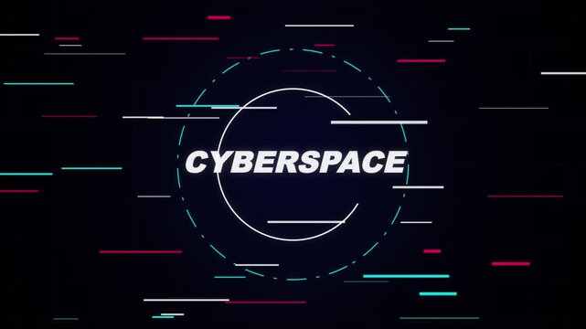 Cyberspace glitch background featuring dynamic digital elements and futuristic tech lines perfect for scifi designs high tech projects and cyber themed motion graphics.