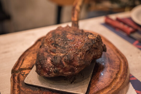 grilled steak on the grill