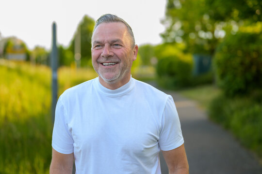 Happy Senior Man Outdoor Portrait