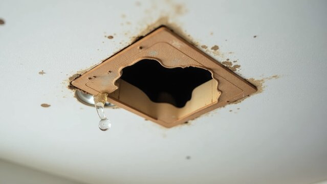A wall with a hole, perfect for use in architectural or construction designs
