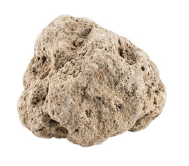 Rough porous rock formation with natural texture on transparent background © Vova7