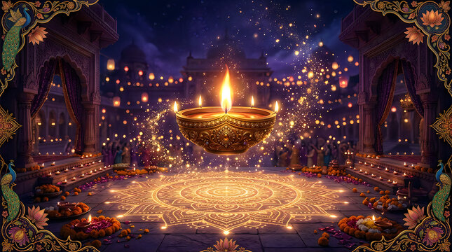 Celebrating the festival of lights diwali's radiant glow illuminates homes and hearts with joyful traditions and