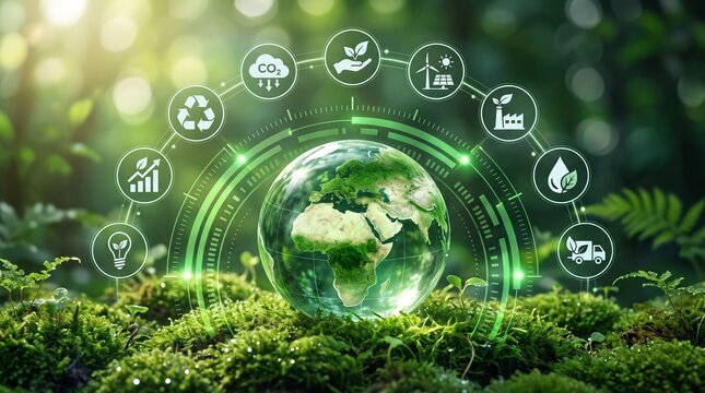Global ESG ecosystem connecting sustainability and green economy