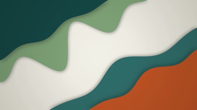 Organic wave paper cut layers seamless loop motion background