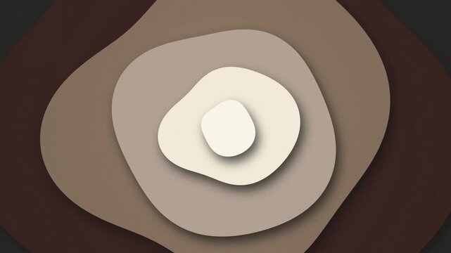 Layered organic paper cut shapes seamless loop background