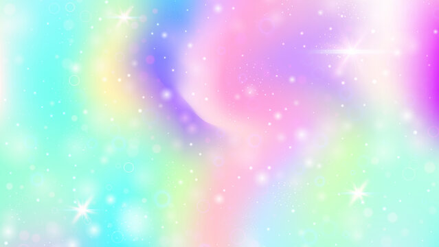 Sparkling pastel rainbow holographic glitter background