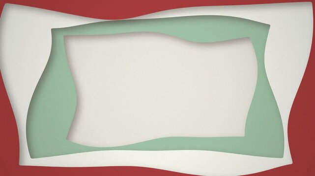 Papercut layered wavy frame seamless loop motion background