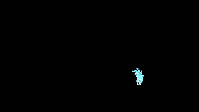 Numbers Swirling and Flying Toward the Camera on Transparent Background, 4K Animation