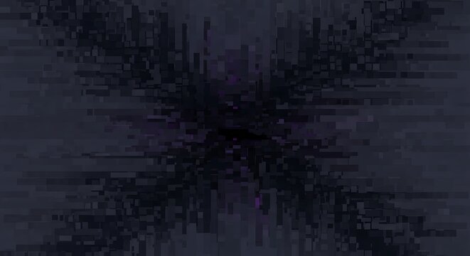 A dark and blurry abstract image with a central black spot