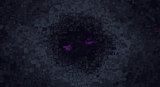 A dark and blurry image with a purple spot in the center