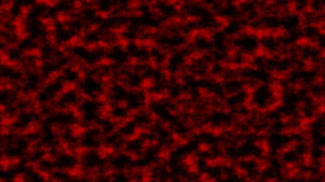 Abstract background of vibrant red and deep black, creating a blurry, textured, and organic pattern. This design evokes the sensation of intense heat, molten flow, and raw, chaotic energy