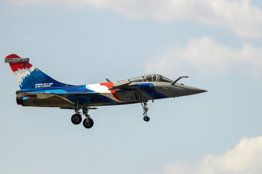 Dassault Rafale fighting jet at BIAS 2026 airshow.