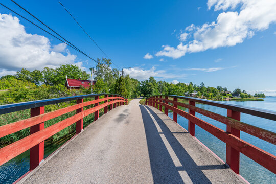 Bridge on L&aring;nggrundsv&auml;gen road in Figeholm, Sweden. Scandinavia