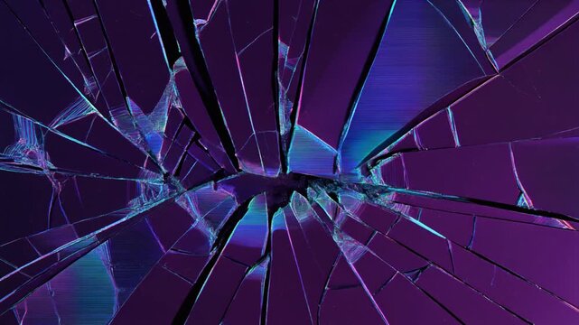 Shattered Glass Texture Abstract Purple Blue Background