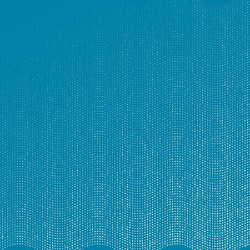 Abstract teal blue halftone dot pattern background with gradient wave effect
