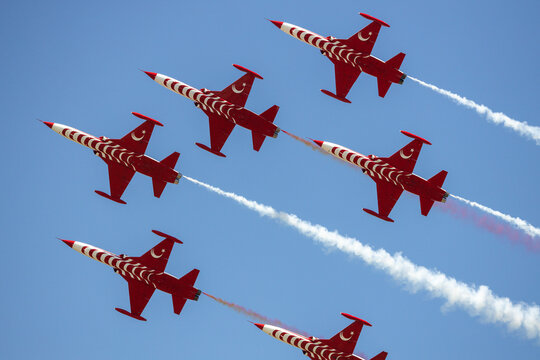 Turkish Stars aerobatic team at BIAS 2026 airshow.