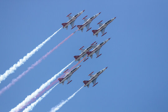Turkish Stars aerobatic team at BIAS 2026 airshow.