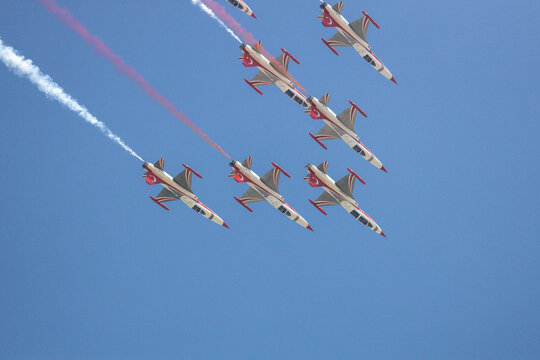 Turkish Stars aerobatic team at BIAS 2026 airshow.