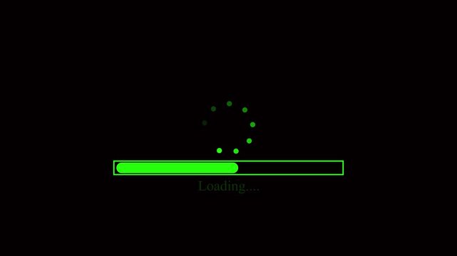 Colorful Loading Progress Bar Indicator Icon