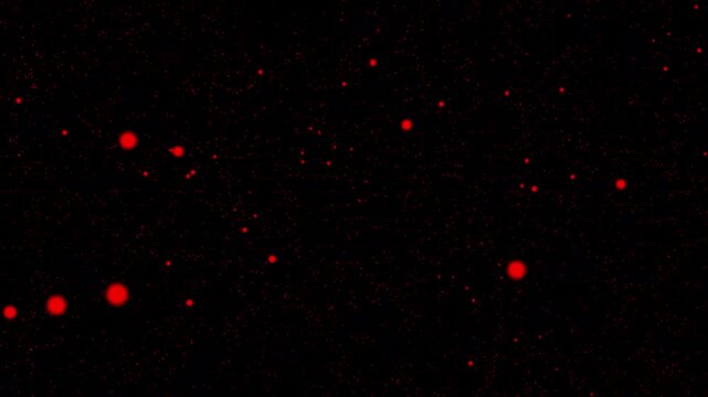 Abstract red glowing particles floating in deep dark space light drifting slowly across a background lights stars dust background