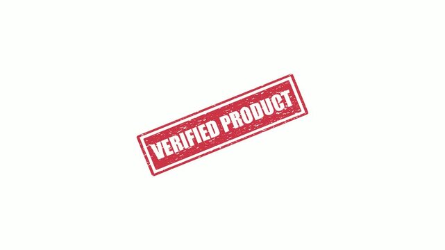 Red Verified Product Rubber Stamp Grunge Texture Isolated on White Background for Quality Assurance Label