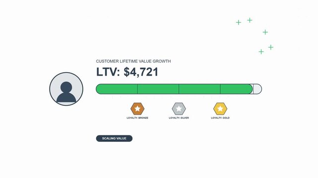 Customer Lifetime Value Growth Infographic Animation