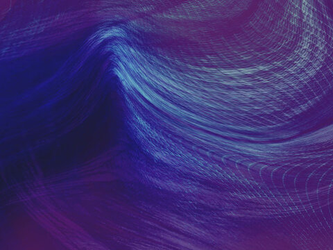 Abstract Blue and Purple Wave Texture Background With Flowing Light Lines and Futuristic Motion