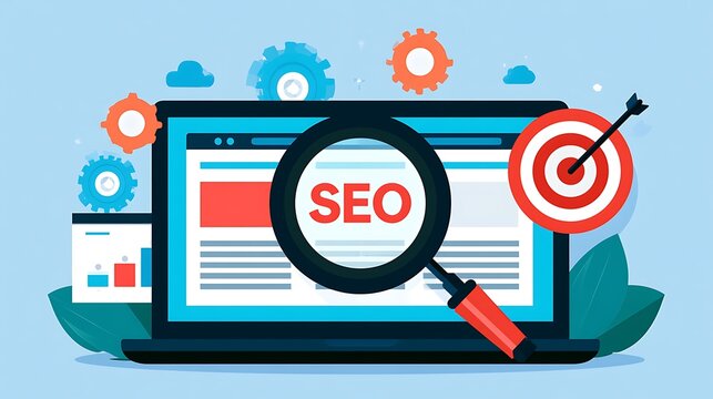 Seo search engine optimization concept digital marketing strategy