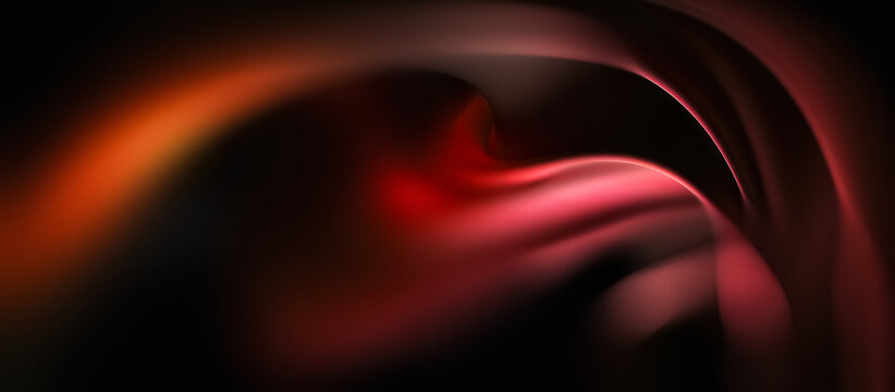 Dark Elegant Red and Orange Fluid Wave Abstract Background