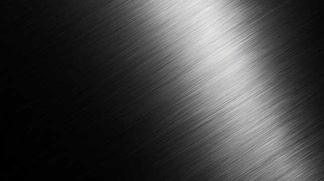 Brushed Metal Texture Background with Light Beam