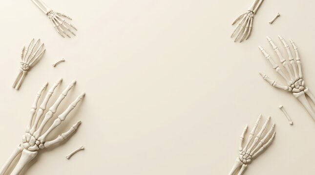 Human hand skeleton illustration collection