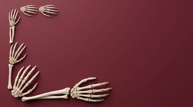 Human skeleton hand and arm illustration