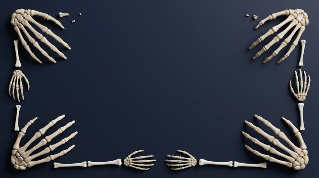 Human skeletal hand and arm illustration