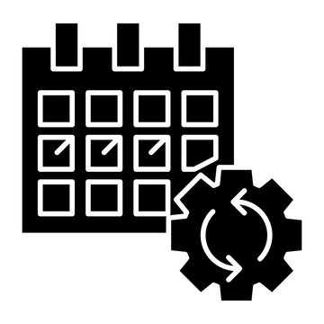 Process Scheduler Glyph Icon