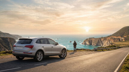 Fototapeta premium car on the road