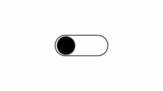 toggle slide button animation. IOS option turning on and off switch button, Turn On and Off switch 4k animation.