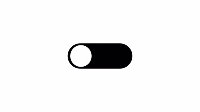 toggle slide button animation. IOS option turning on and off switch button, Turn On and Off switch 4k animation.