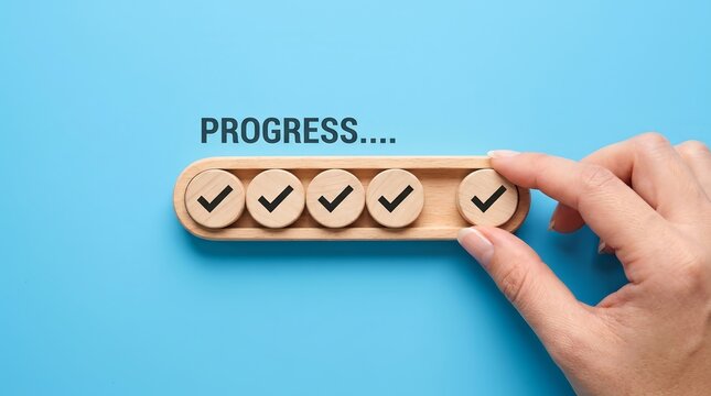 Task progress tracking concept showing efficient project management and goal setting.