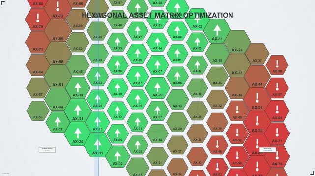 Hexagonal Data Matrix Optimization System Motion Background