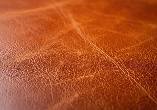 This warm toned genuine leather texture features aged and worn details, perfect for vintage designs with shallow depth of field effects, design, leather, grain
