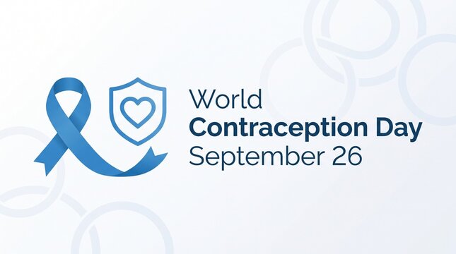 World contraception day awareness ribbon with calendar date september