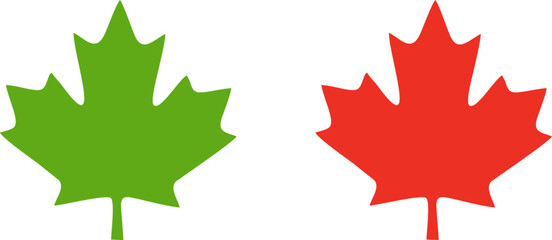 Fototapeta premium Maple Leaf Canada Autumn Symbol Illustration