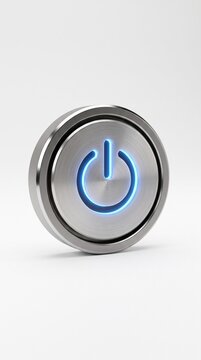 power button on white background