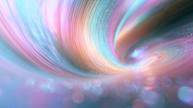 Abstract Swirl of Colorful Light Trails Background