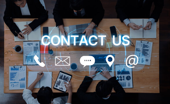 A set of communication methods for customer service. Includes contact information for phone, email, chat, and physical address for user support and inquiries. Fermion
