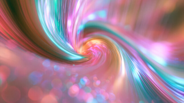 Abstract Swirling Light Vortex Background with Colorful Glow