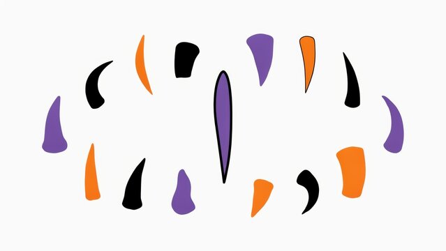 Sharp vampire teeth and fangs extracted for a Halloween bundle
