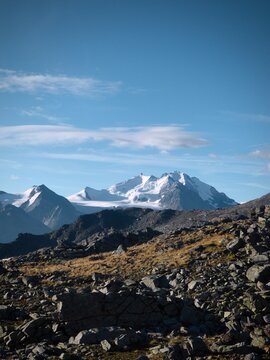 mountain landscape with snow