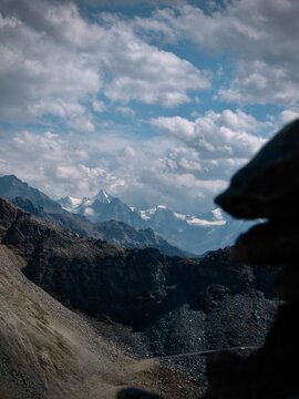 mountain landscape with clouds