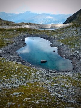 mountain landscape with lake